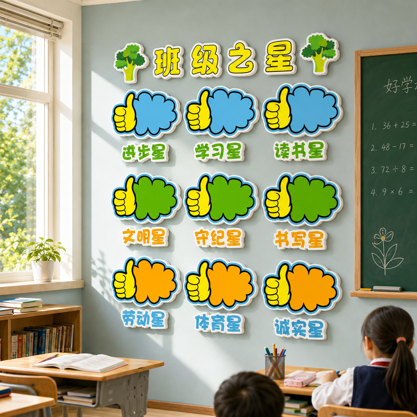 【中小学班级之星风采展示】墙贴