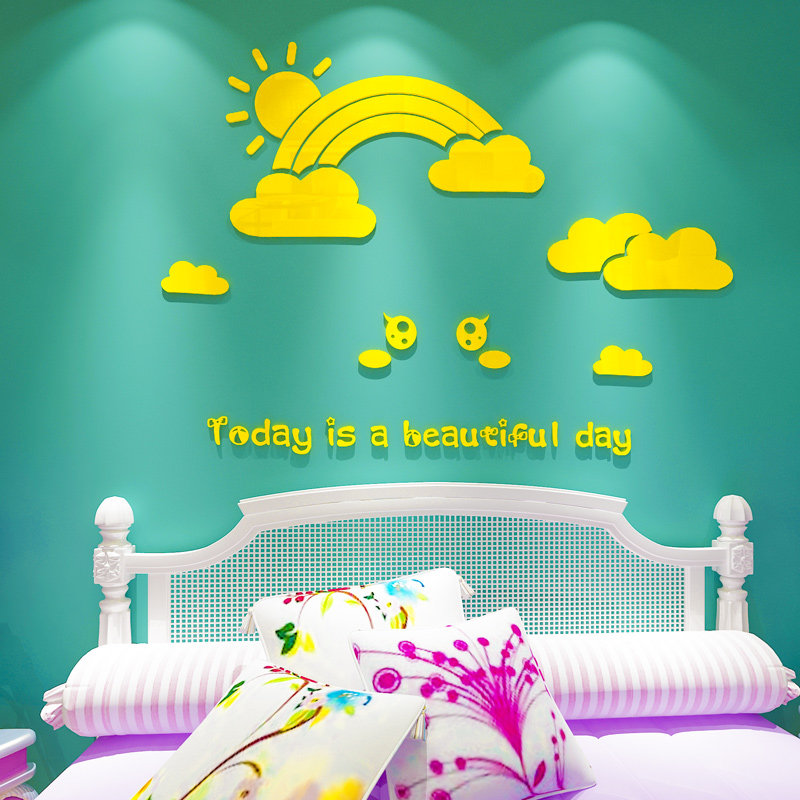卡通云朵儿童房间墙面装饰品卧室床头布置幼儿园环创主题背景墙贴