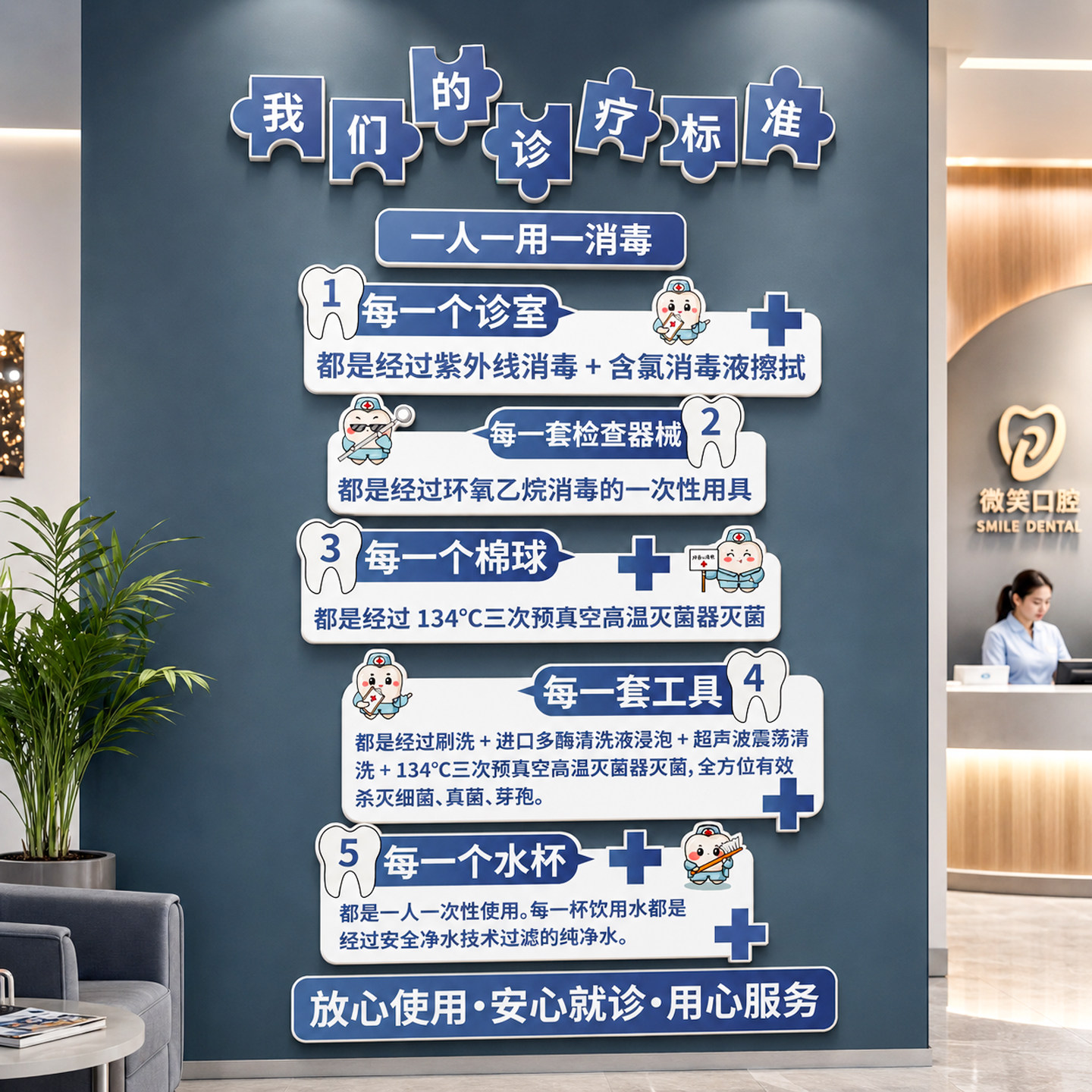 【口腔诊所墙面装饰】创意海报
