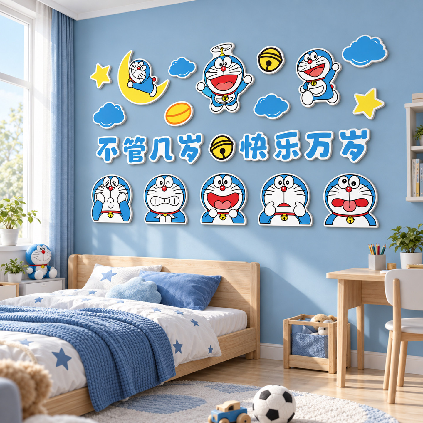 【儿童房墙面装饰】哆啦A梦贴画