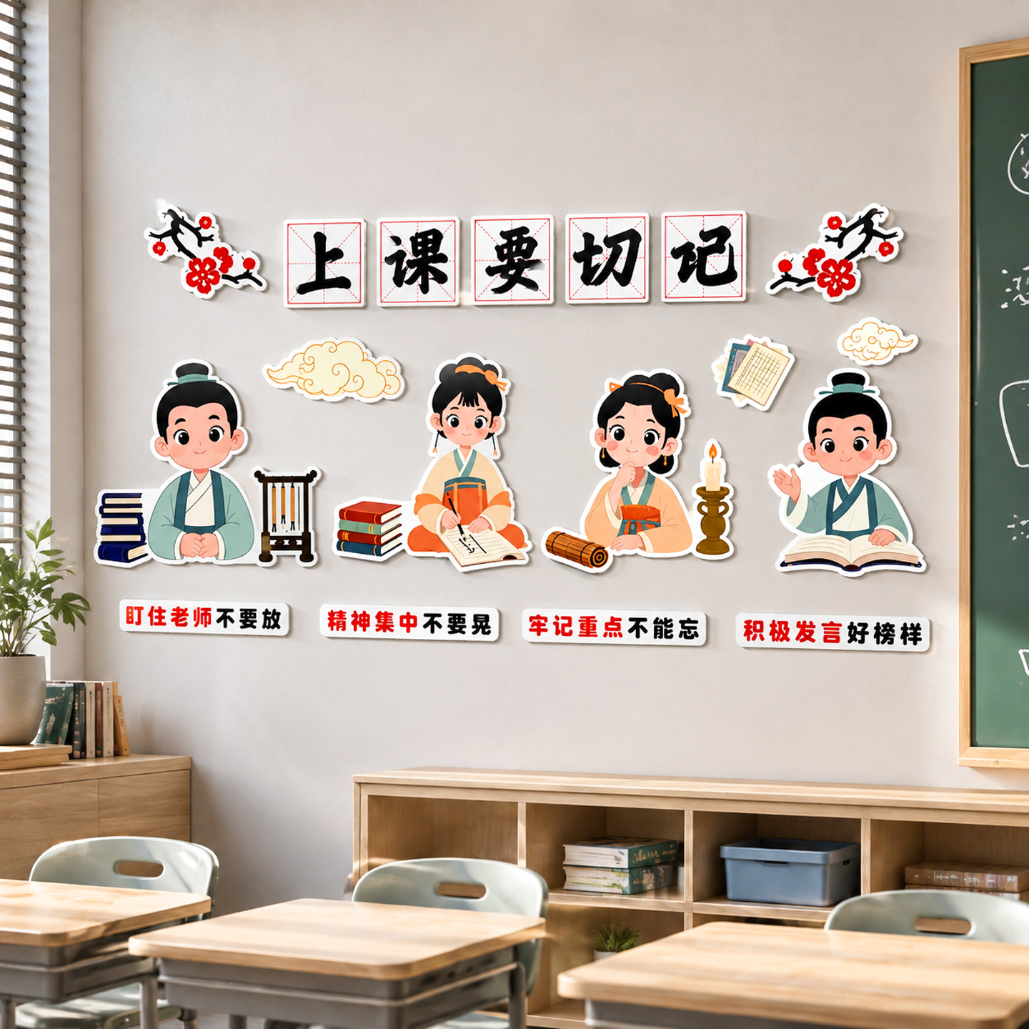 【学习好习惯班级公约】文化墙贴