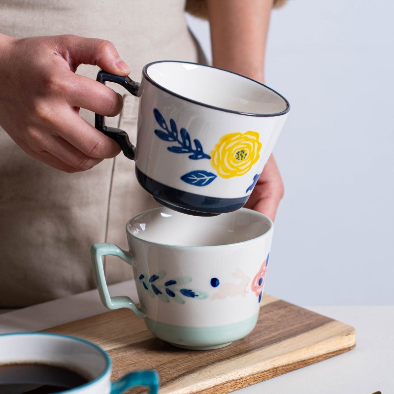 精致陶瓷客厅组合装早餐杯