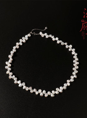 【流云府】澳白光淡水花瓣巴洛克珍珠项链轻奢风女款首饰新品上市