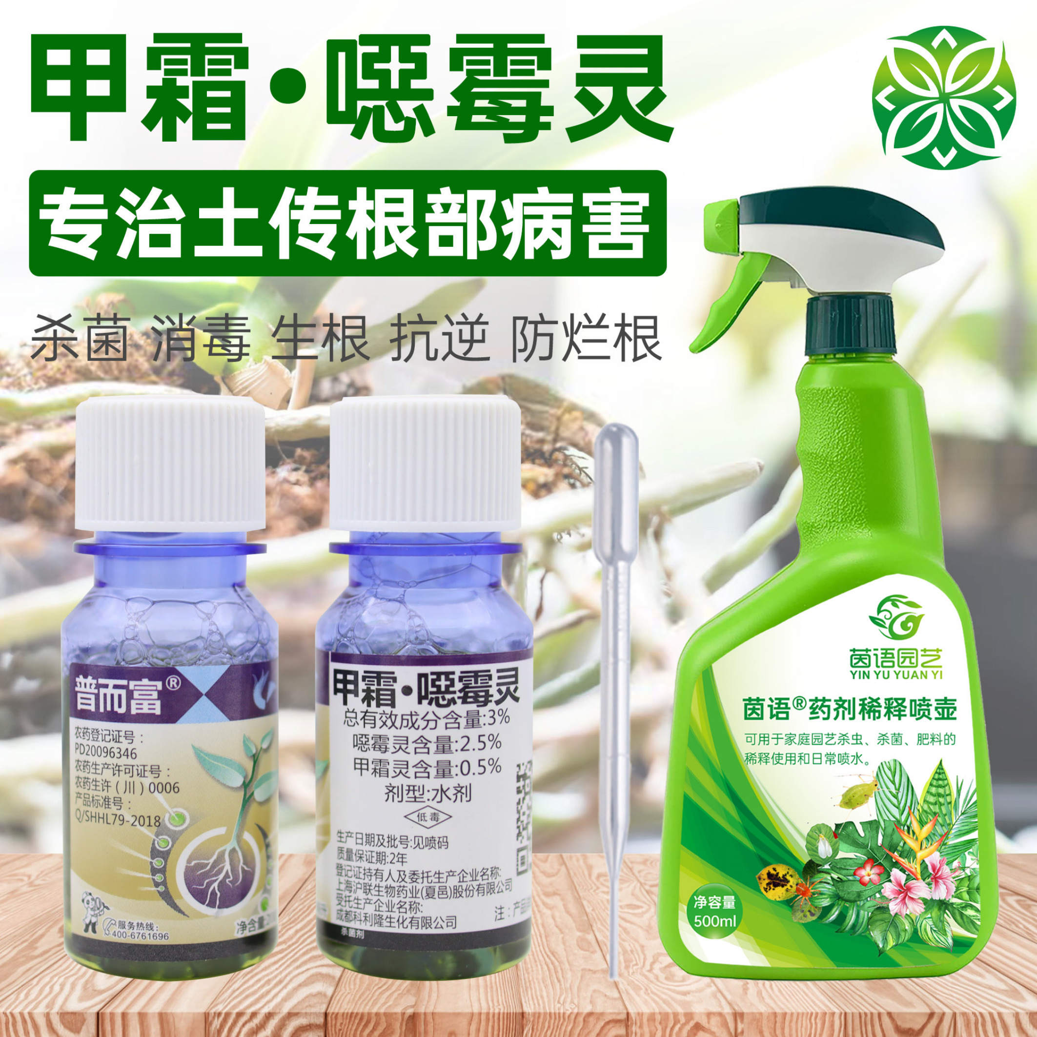 花卉绿植根腐病黑腐病烂根杀菌