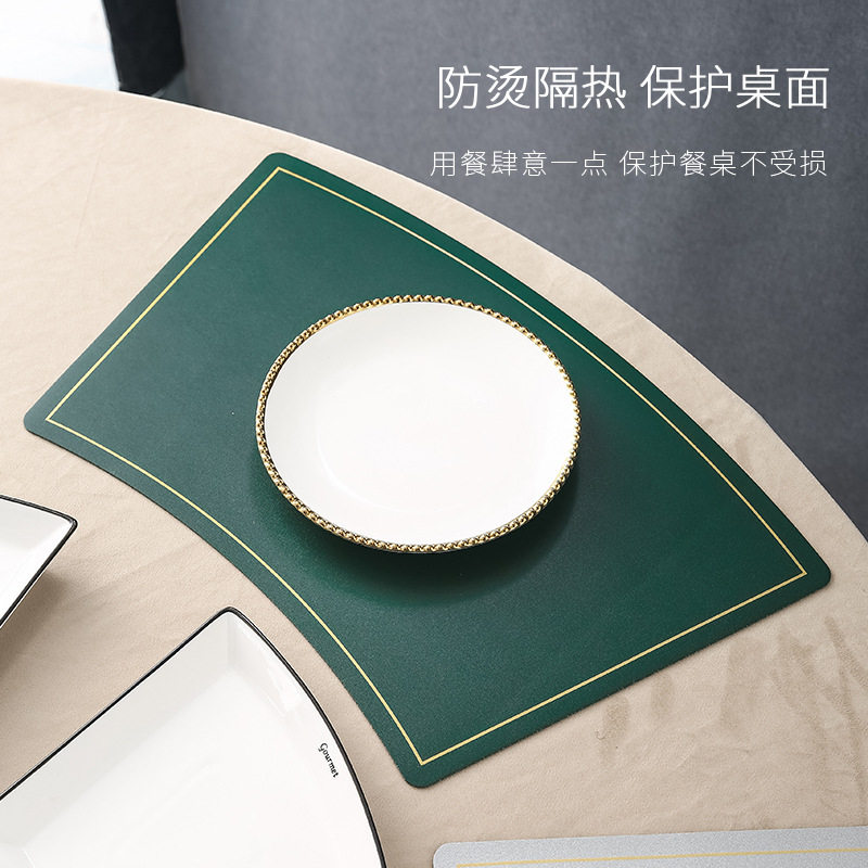 皮革餐垫防水防油家用餐桌碗碟盘子垫高级感轻奢防滑隔热垫西餐垫,餐饮具,餐垫,淘宝优惠券,粉丝福利购,淘宝优惠卷