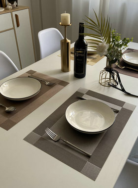 餐垫隔热垫防水防油高档美式高级感轻奢餐盘垫子防烫欧式西餐桌垫