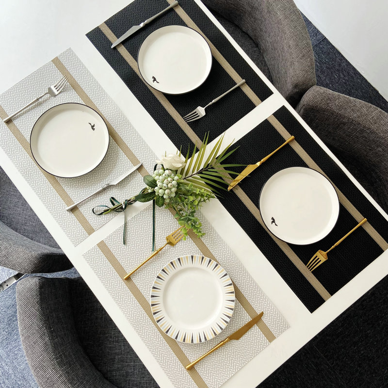 北欧轻奢防水防油餐垫pvc隔热垫