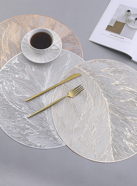 高颜值PVC餐垫家用防烫隔热餐桌垫轻奢ins风客厅装饰垫防滑西餐垫