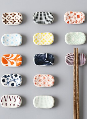 日式筷子托筷架创意轻奢高级搁筷子托陶瓷托餐具置物架高颜值筷枕