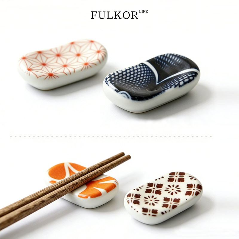 日式筷托高级家用公筷勺两用架子创意陶瓷筷枕餐厅摆台汤勺筷子架,餐饮具,筷子架,淘宝优惠券,粉丝福利购,淘宝优惠卷