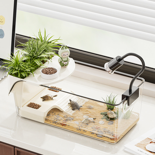 乌龟饲养缸生态造景家用小型豪华别墅爬台养巴西龟缸专用箱小鱼缸