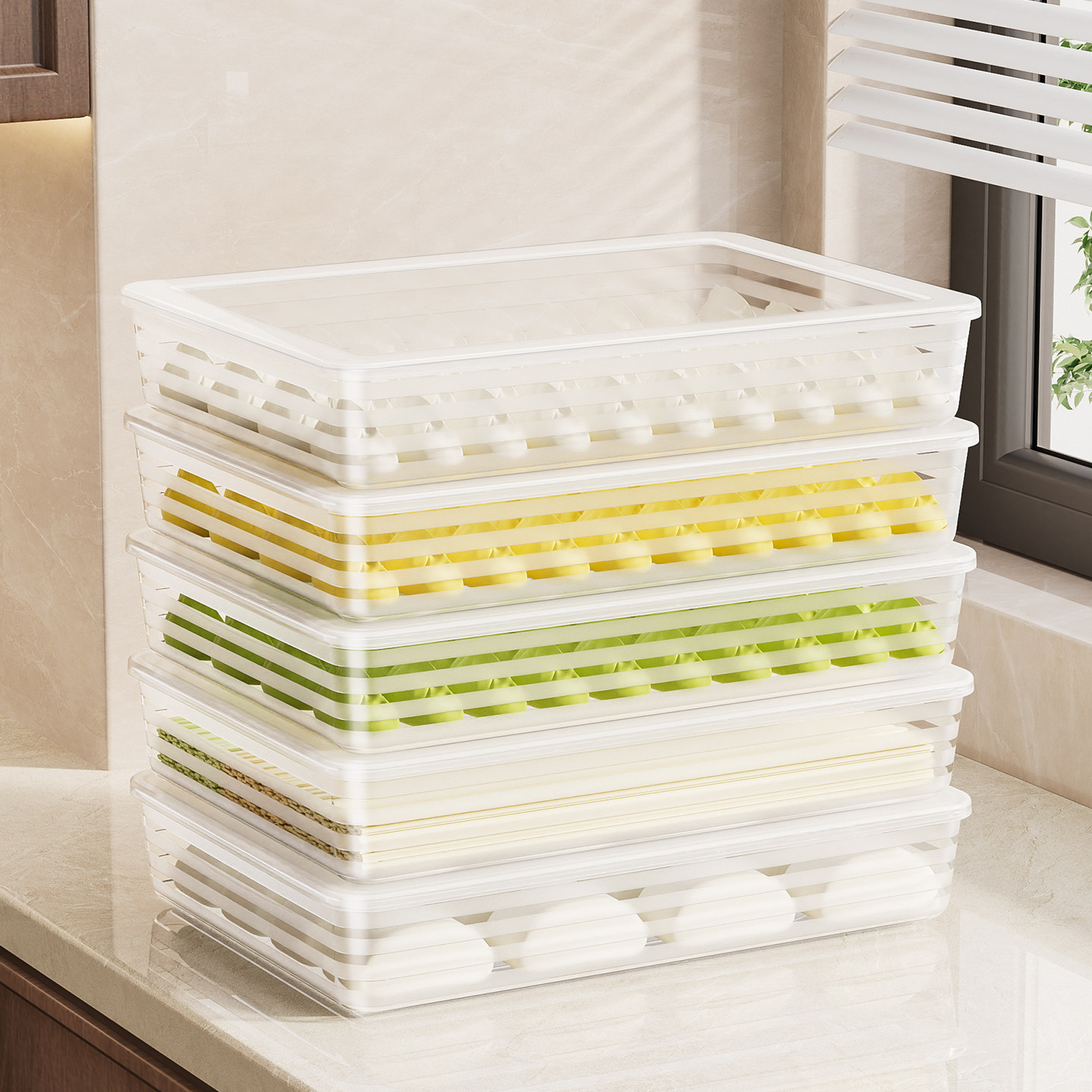 加高加深饺子冷冻盒食品级商用包子保鲜收纳盒冰箱用分装速冻水饺,收纳整理,食物收纳盒,淘宝优惠券,粉丝福利购,淘宝优惠卷