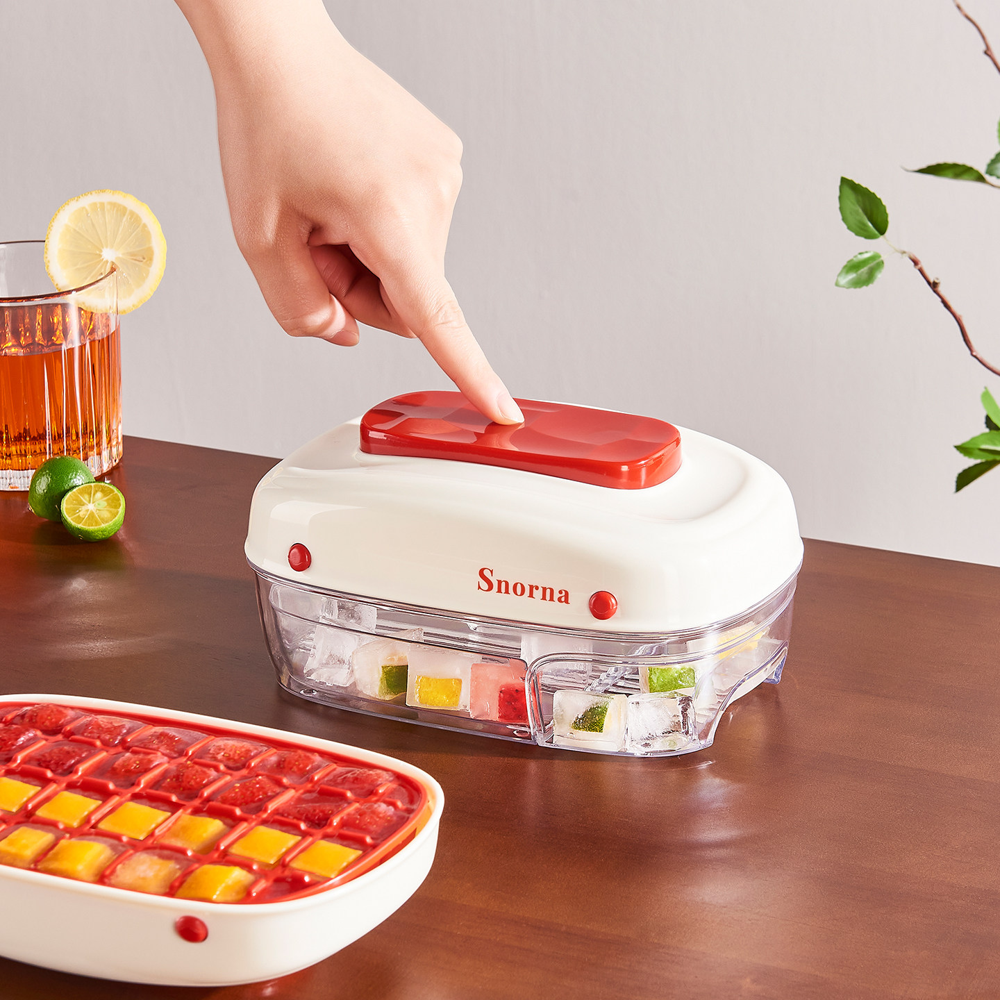 食品级冰块模具冰格制冰盒带盖按压冻冰块储存自制冰箱冻冰块神器