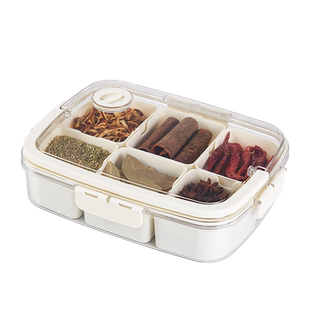 香料收纳盒家用食品级大料花椒分装多格厨房调料罐佐料干料密封盒