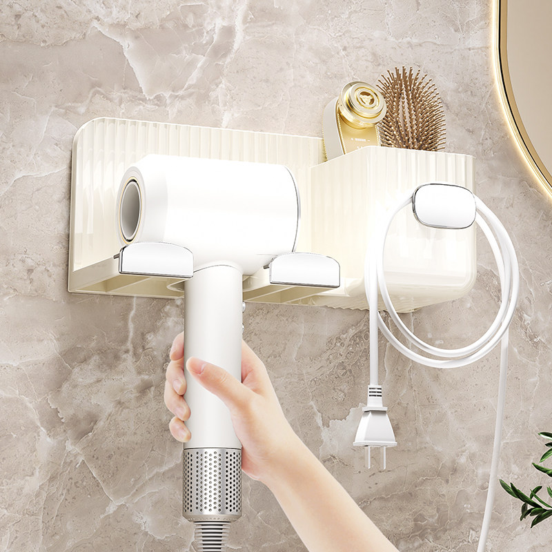 吹风机置物架免打孔卫生间壁挂式电吹风支架浴室风筒挂架收纳神器