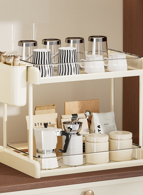 杯子收纳置物架杯架厨房台面放杯具咖啡杯茶杯水杯沥水盒放置架子