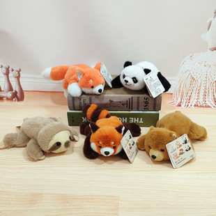 网红香香公仔可爱熊猫毛绒玩具小浣熊玩偶掌中宝桌伴礼物可爱小熊