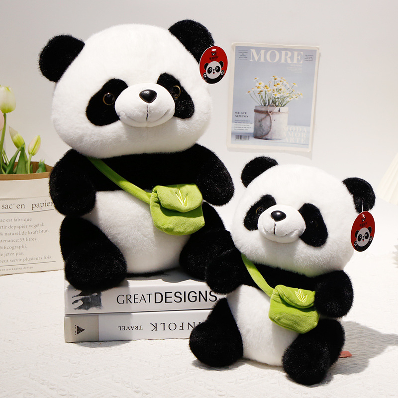 竹子背包大熊猫公仔仿真玩偶四川