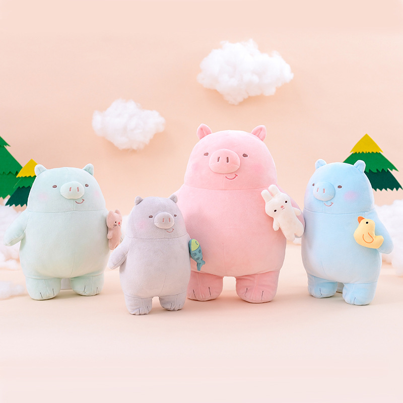 Metoo咪兔噜比猪毛绒玩具生