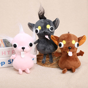 网红爆款Chihuahua吉娃娃毛绒公仔小挂件丑萌玩偶搞怪钥匙扣