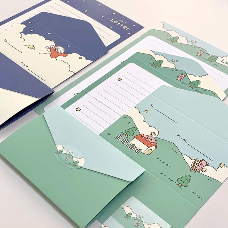 可爱卡通信封信纸套装