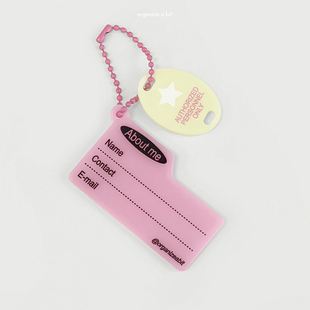 OAB韩国代购 饰挂件 简约亚克力钥匙链钥匙扣书包帆布包手账本装