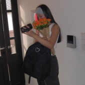 Mazzzzy韩国代购 爱心刺绣黑色双肩包大容量书包学生旅行通勤背包