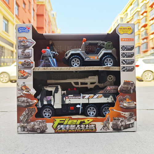 儿童军事战术车卡车套装