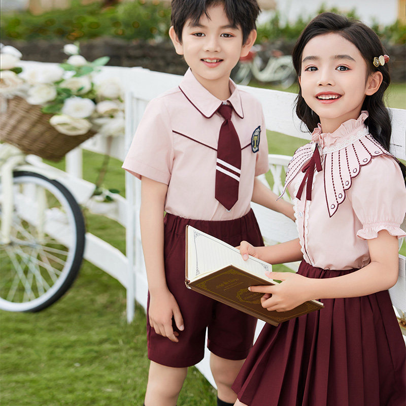 小学生校服夏装套装英伦风幼儿园园服夏班服儿童六一演出表演合唱