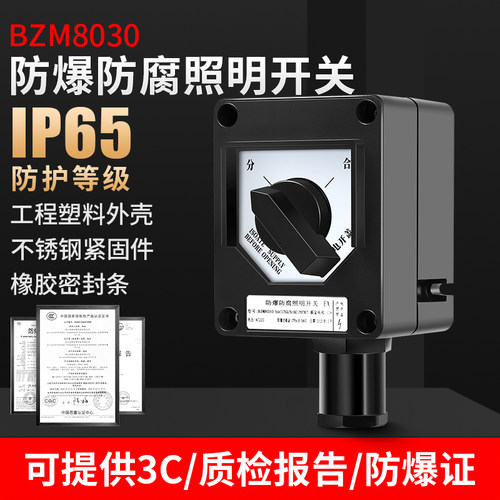 防爆防腐开关bzm8030墙壁照明