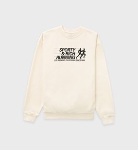 RUNNING AVEM现货 RICH 奶油色重磅加绒卫衣 SPORTY CREWNECK