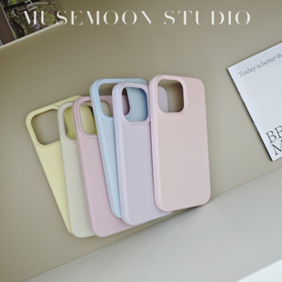 MUSEMOON 手感软糯真液态硅胶简约百搭纯色适用iPhone17promax苹果16华为p80小米17防摔手机壳情侣保护壳12潮