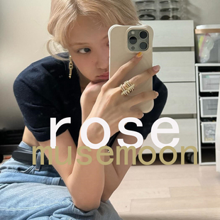 MUSEMOON 朴彩英rose小众砂砾白色磁吸立体波漾液态硅胶iphone16promax软糯防摔ins简约风适用14/13/12情侣壳