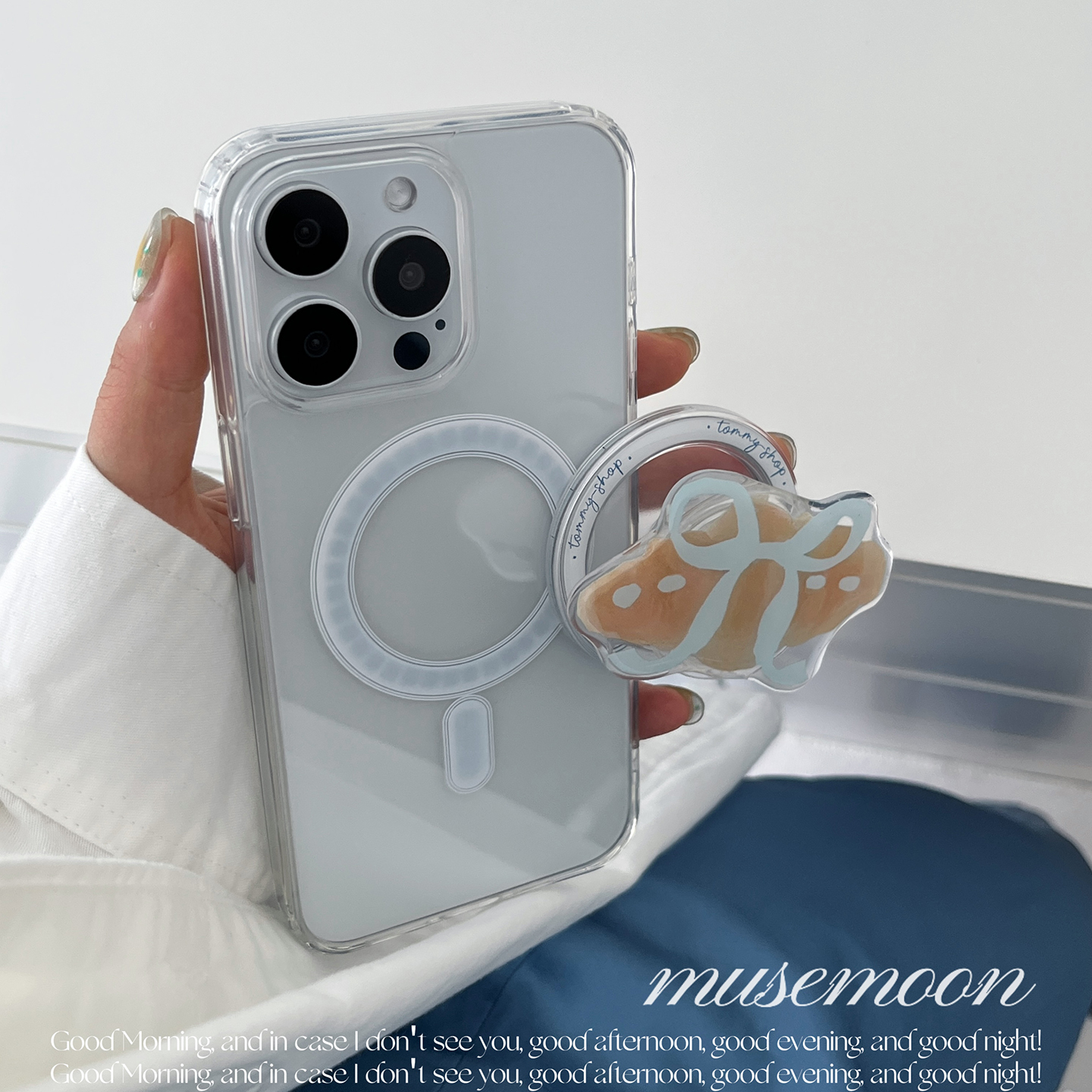 MUSEMOON｜高透无物 chao清透亚克力不发黄磁吸手机壳iphone16防摔气囊保护套适用华为mate70小米15/三星s25+