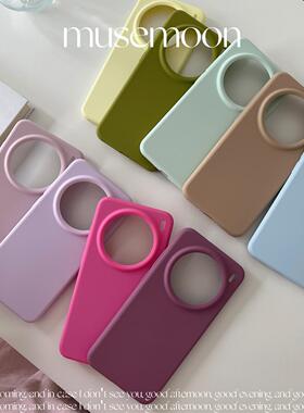 MUSEMOON 软糯防摔ins液态硅胶手机壳韩风高级感ins纯色保护壳适用X200ultra/x200pro/S30iqooz10turbo极简风