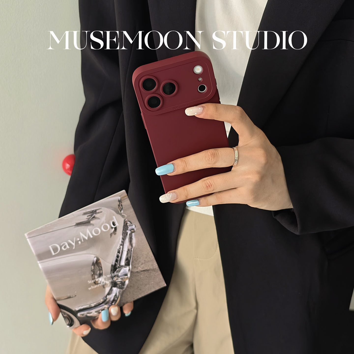 MUSEMOON｜红莓焦糖 小众高级感ins红莓果酱秋冬焦糖全包硅胶手机壳适用苹果18promax华为mate80Pura90小米17