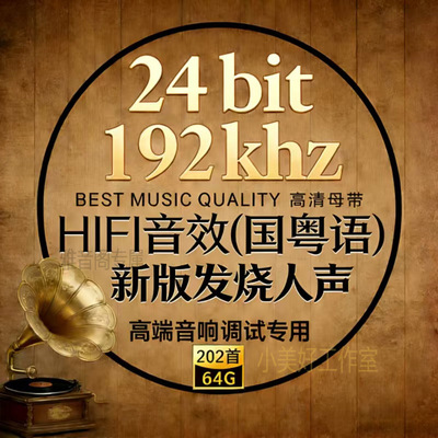 国粤语经典人声新翻唱发烧24bit192k高码率Hires母带WAV数播无损U