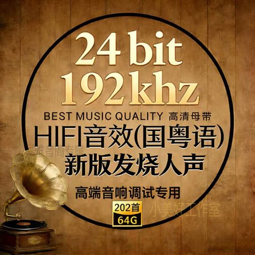 国粤语经典人声新翻唱发烧24bit192k高码率Hires母带WAV数播无损U