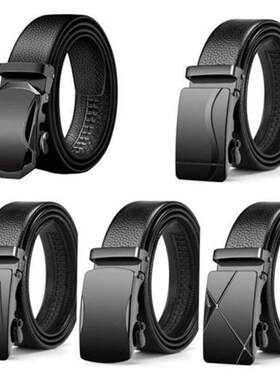 Belts Men PU Leather Belt for Mens Waist Belt Ratchet Belt