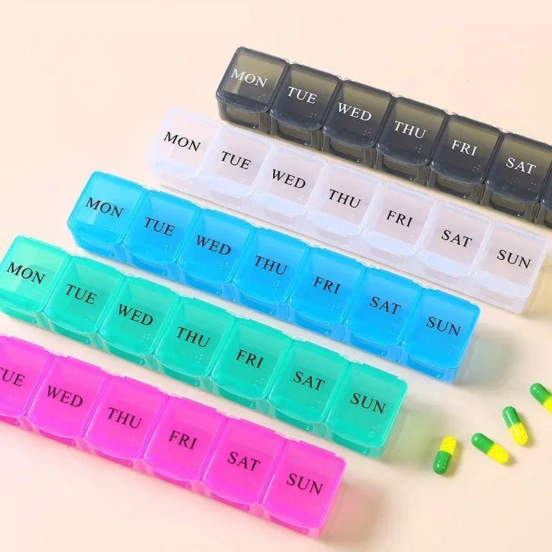 New Weekly Portable Travel Pill Cases Box 7 Days Organizer 7