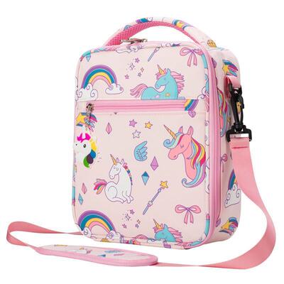 BPA free Children Cartoon Unicorn Lunch Box Bag for Girls0