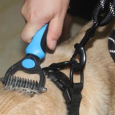 Pet Grooming Brush Undercoat Rake for Dogs Cats Shedding