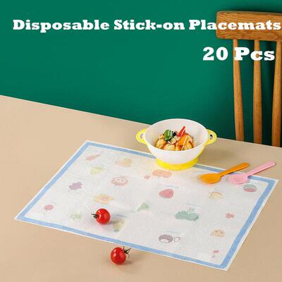 Disposable Stick-on Placemats 20 Pcs