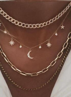 Vintage Pendants Necklaces Geometry Chokers Jewelry Gift项炼