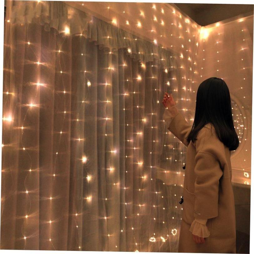 Christmas Decoration for Home 3m Curtain String Light Flash1