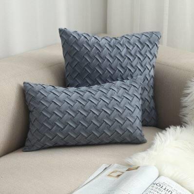 Cushion cover handmade deerskin velvet woven pillowcase 枕套