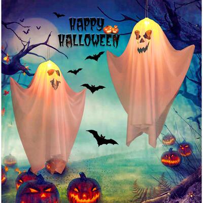 Spider web lights Halloween decorative lights LED light stri
