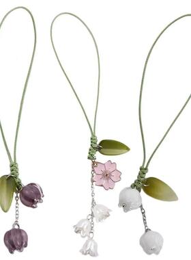 Cute Tulip Flowers Strap Lanyards Charms For Mobile Phone Ca