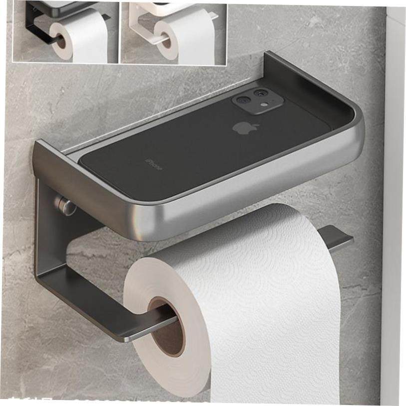 Toilet Tissue Paper Holder Shelf Bathroom kitchen Towel Roll