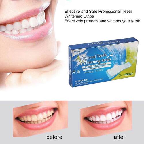 28Pcs/14Pair 3D White Gel Teeth Whitening Strips Oral Hygien
